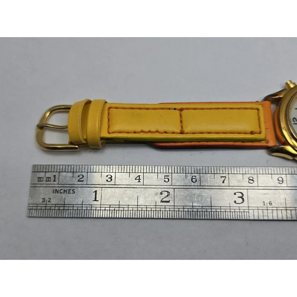 Vtg 1990s Lorus Disney Mickey Mouse Instalite Gold Tone Quartz Watch New Battery